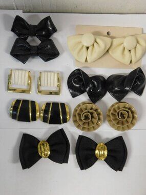 Vintage Assorted Sizes and Style Shoe Clips 7 Pair